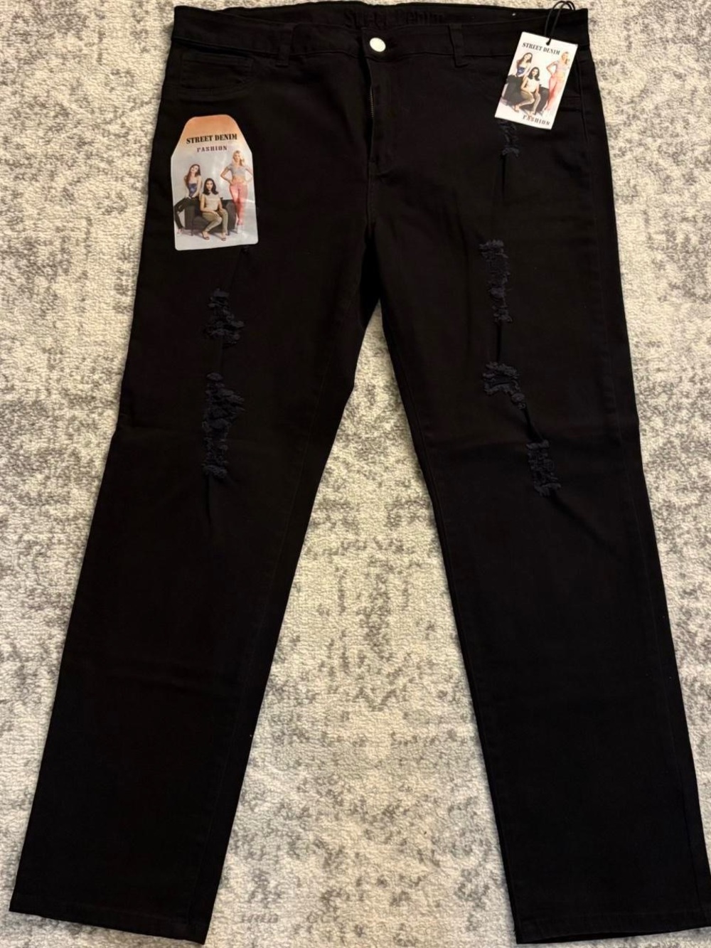 Women’s Street Denim Fashion Black Jeans Brand New With Tags Size 21/22